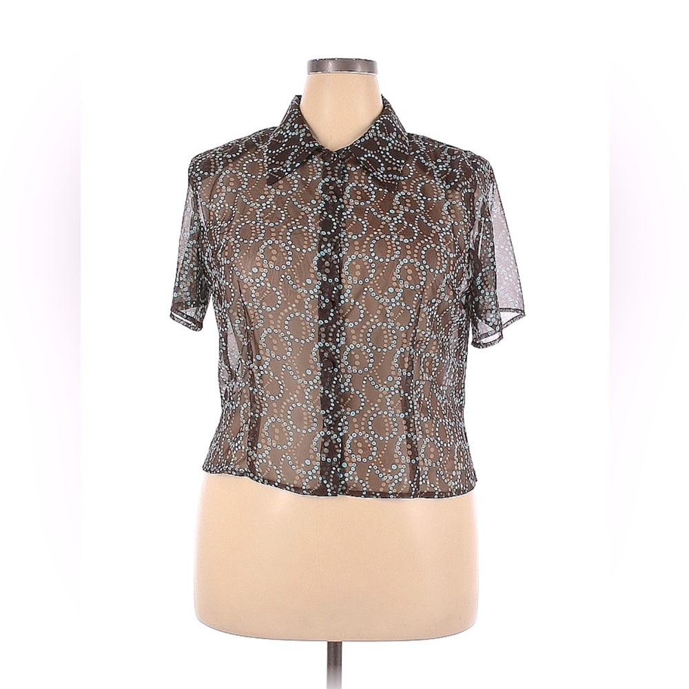 *3/$25* R & K Originals Sheer Short-Sleeve Blouse